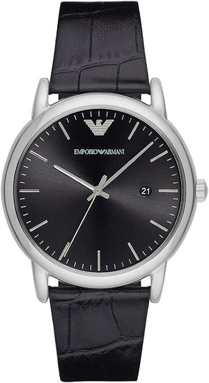 Emporio Armani Luigi Quartz Black Dial Black Leather Strap Watch For Men - AR2500 Buy Now By Emporio Armani