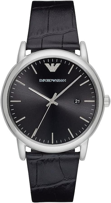 Emporio Armani Luigi Quartz Black Dial Black Leather Strap Watch For Men - AR2500 Buy Now By Emporio Armani