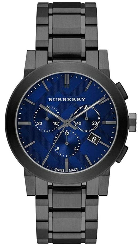 Burberry The City Navy Blue Dial Black Steel Strap Watch for Men - BU9365 Buy Now By Burberry