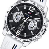 Tommy Hilfiger Multifunction Black Dial White Rubber Strap Watch for Men - 1791475 Buy Now By Tommy Hilfiger
