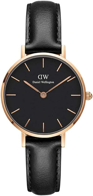 Daniel Wellington Classic Petite Sheffield Black Dial Black Leather Strap Watch For Women - DW00100224 Buy Now By Daniel Wellington