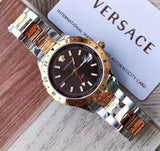 Versace Hellenyium Quartz Brown Dial Two Tone Steel Strap Watch For Men - V11040015 Buy Now By Versace