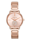 Michael Kors Portia Rose Gold Dial Rose Gold Steel Strap Watch for Women - MK3640 Buy Now By Michael Kors