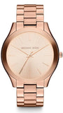 Michael Kors Slim Runway Rose Gold Dial Rose Gold Steel Strap Watch for Women - MK3197 Buy Now By Michael Kors