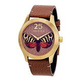 Gucci G Timeless Butterfly Brown Dial Brown Leather Strap Watch For Women - YA1264063 Buy Now By Gucci