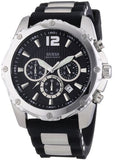 Guess Intrepid Chronograph Black Dial Two Tone Steel Strap Watch for Men - W0167G1 Buy Now By Guess