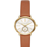 Michael Kors Portia Quartz White Dial Brown Leather Strap Watch For Women - MK2734 Buy Now By Michael Kors