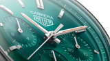 Tag Heuer Carrera Chronograph 44mm Green Dial Green Steel Strap Watch for Men - CBN2A1N.FT6238 Buy Now By Tag Heuer