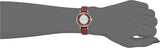 Emporio Armani Gianni T Bar Crystals Maroon Dial Maroon Leather Strap Watch for Women - AR11487 Buy Now By Emporio Armani