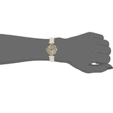 Emporio Armani Gianni T Bar Light Brown Dial White Leather Strap Watch For Women - AR1769 Buy Now By Emporio Armani