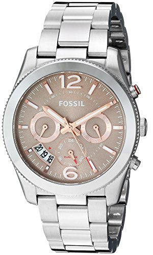 Fossil Perfect Boyfriend Taupe Dial Silver Steel Strap Watch for Women - ES4146 Buy Now By Fossil