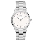 Daniel Wellington Iconic Link White Dial Silver Steel Strap Watch for Women - DW00100203 Buy Now By Daniel Wellington