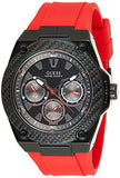 Guess Legacy Black Dial Red Silicone Strap Watch for Men - W1049G6 Buy Now By Guess