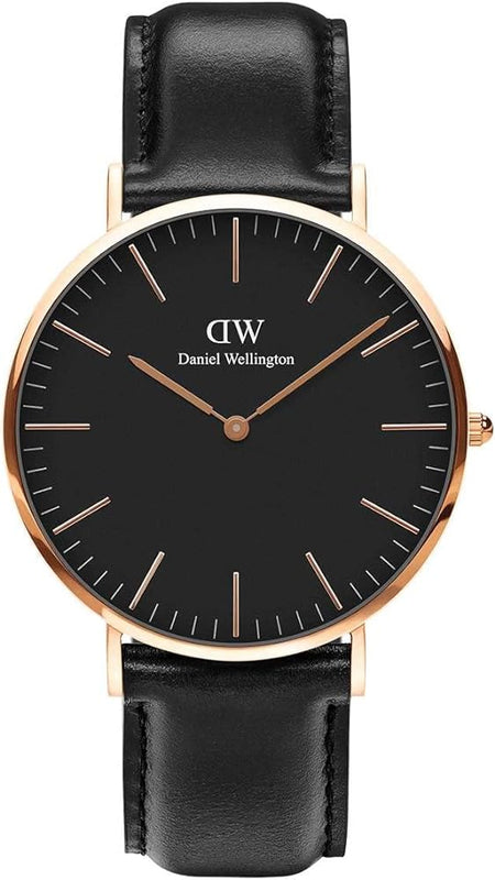Daniel Wellington Classic Sheffield Black Dial Black Leather Strap Watch For Men - DW00100127 Buy Now By Daniel Wellington