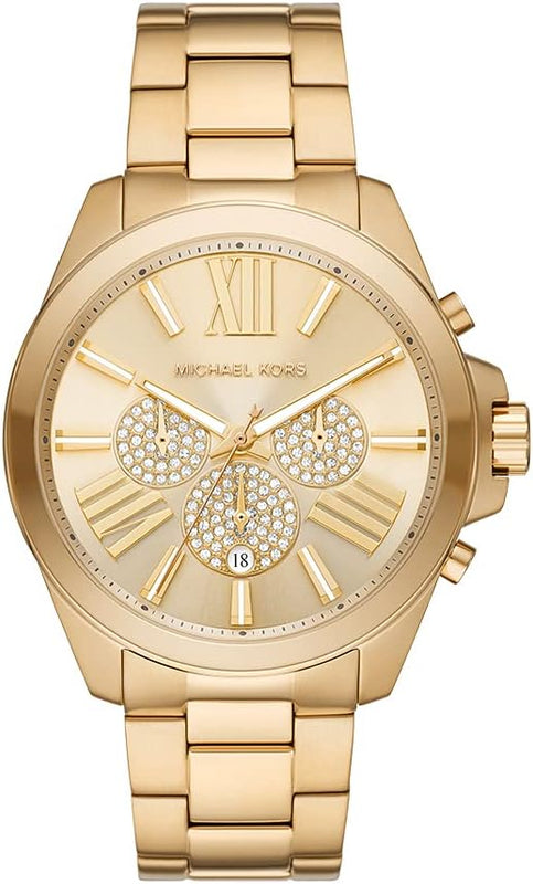 Michael Kors Wren Chronograph Gold Dial Gold Steel Strap Watch For Men - MK8928 Buy Now By Michael Kors