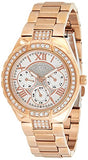 Guess Viva Diamonds White Dial Rose Gold Steel Strap Watch for Women - W0111L3 Buy Now By Guess