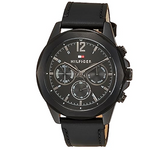 Tommy Hilfiger Lars Chronograph Black Dial Black Leather Strap Watch For Men - 1792062 Buy Now By Tommy Hilfiger