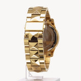 Michael Kors Runway Three Hand Green Dial Gold Steel Strap Watch For Women - MK7390 Buy Now By Michael Kors