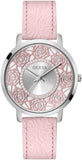 Guess Dahlia Analog Silver Dial Pink Leather Strap Watch for Women - GW0529L1 Buy Now By Guess