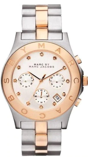 Marc Jacobs Blade Chronograph Silver Dial Two Tone Steel Strap Watch for Women - MBM3178 Buy Now By Marc Jacobs