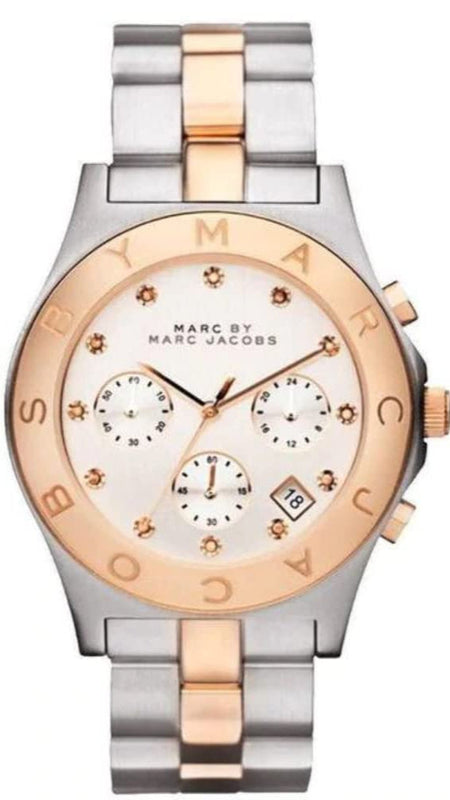 Marc Jacobs Blade Chronograph Silver Dial Two Tone Steel Strap Watch for Women - MBM3178 Buy Now By Marc Jacobs