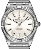 Breitling Chronomat 32 Diamonds White Dial Silver Steel Strap Watch for Women - A77310591A1A1 Buy Now By Breitling