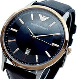 Emporio Armani Renato Analog Blue Dial Blue Leather Strap Watch For Men - AR11188 Buy Now By Emporio Armani