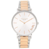 Coach Perry Silver Dial Two Tone Steel Strap Watch for Women - 14503346 Buy Now By Coach