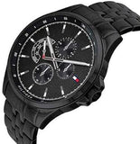 Tommy Hilfiger Shawn Quartz Black Dial Black Steel Strap Watch for Men - 1791611 Buy Now By Tommy Hilfiger