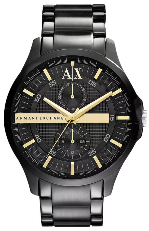 Armani Exchange Hampton Chronograph Black Dial Black Steel Strap Watch For Men - AX2121 Buy Now By Armani Exchange