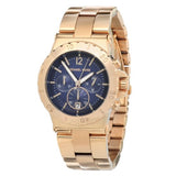 Michael Kors Bel Aire Blue Dial Rose Gold Steel Strap Watch for Women - MK5410 Buy Now By Michael Kors