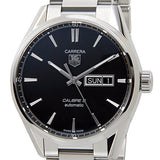 Tag Heuer Carrera Calibre 5 Automatic Black Dial Silver Steel Strap Watch for Men - WAR201A.BA0723 Buy Now By Tag Heuer