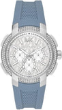 Michael Kors Sidney Chambray Multifunction Blue Dial Blue Silicone Strap Watch For Women - MK7220 Buy Now By Michael Kors