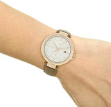 Tommy Hilfiger Angela Quartz Silver Dial Brown Leather Strap Watch for Women - 1782125 Buy Now By Tommy Hilfiger
