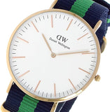 Daniel Wellington Classic Warwick White Dial Two Tone Nylon Strap Watch for Men - DW00100005 Buy Now By Daniel Wellington