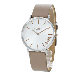 Coach Perry Silver Dial Light Brown Leather Strap Watch for Women - 14503119 Buy Now By Coach