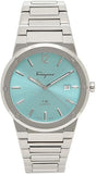 Salvatore Ferragamo F-80 Classic Tiffany Blue Dial Silver Steel Strap Watch for Men - SFDT02323 Buy Now By Salvatore Ferragamo