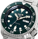 Seiko 5 Sports Automatic Green Dial Silver Steel Strap Watch For Men - SRPD61K1 Buy Now By Seiko