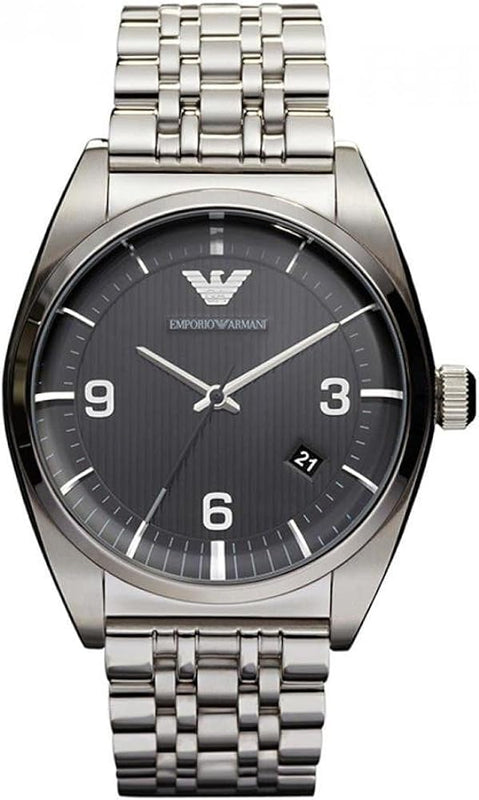 Emporio Armani Classic Analog Black Dial Silver Steel Strap Watch For Men - AR0369 Buy Now By Emporio Armani