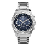 Guess Jolt Chronograph Blue Dial Silver Steel Strap Watch for Men - W0377G2 Buy Now By Guess