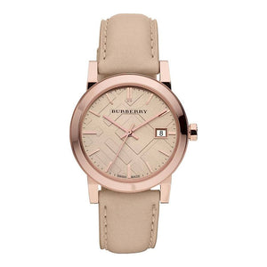Burberry The City Beige Dial Brown Leather Strap Watch for Women - BU9014 Buy Now By Burberry