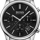 Hugo Boss Commander Black Dial Silver Steel Strap Watch for Men - 1513433 Buy Now By Hugo Boss