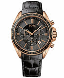 Hugo Boss Driver Black Dial Black Leather Strap Watch for Men - 1513092 Buy Now By Hugo Boss