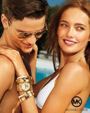 Michael Kors Byrn Quartz Gold Dial Gold Steel Strap Watch For Women - MK6134 Buy Now By Michael Kors