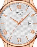Tissot T Classic Tradition White Dial Rose Gold Steel Strap Watch For Women - T063.610.33.038.00 Buy Now By Tissot