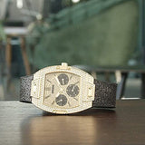 Guess Raven Diamonds Champagne Dial Black Rubber Strap Watch For Women - GW0105L2 Buy Now By Guess