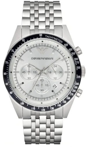 Emporio Armani Sportivo Chronograph Silver Dial Silver Steel Strap Watch For Men - AR6073 Buy Now By Emporio Armani