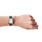 Emporio Armani Gioia Analog Mother of Pearl Dial Black Leather Strap Watch For Women - AR11148 Buy Now By Emporio Armani