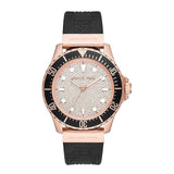 Michael Kors Everest Analog Rose Gold Dial Black Silicone Strap Watch For Women - MK7358 Buy Now By Michael Kors