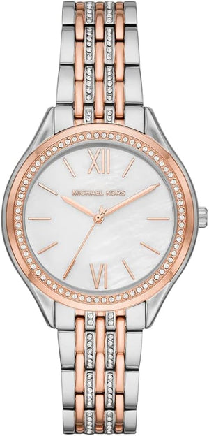 Michael Kors Mindy Three Hand White Dial Two Tone Steel Strap Watch For Women - MK7077 Buy Now By Michael Kors